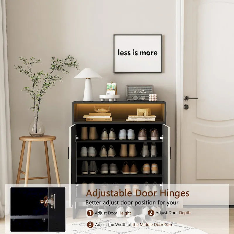 5-Tier Shoe Storage Cabinet with Motion Sensor Light