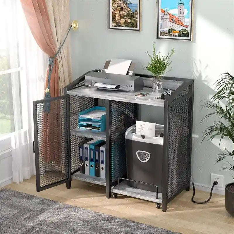 4-Tier Heavy-Duty Printer Stand & Storage Shelf