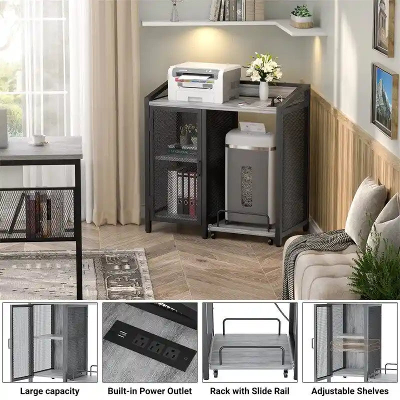 4-Tier Heavy-Duty Printer Stand & Storage Shelf