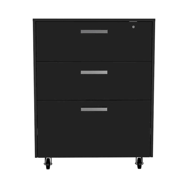 3-Drawer Mobile Base Cabinet with Casters
