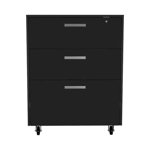 3-Drawer Mobile Base Cabinet with Casters