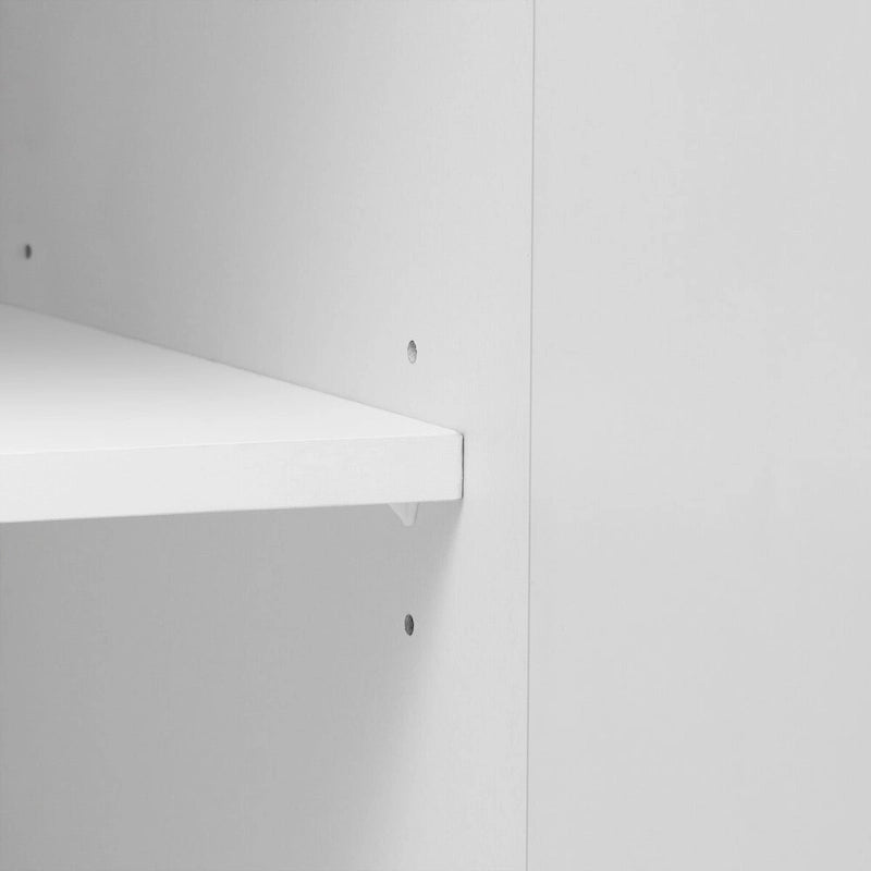 Modern Accent Sideboard Cabinet with Wood Veneer, Round Doors & Metal Legs