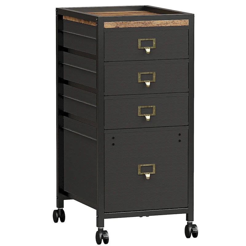 4-Drawer Mobile File Cabinet with Wheels