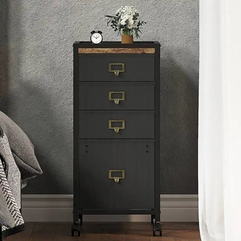 4-Drawer Mobile File Cabinet with Wheels
