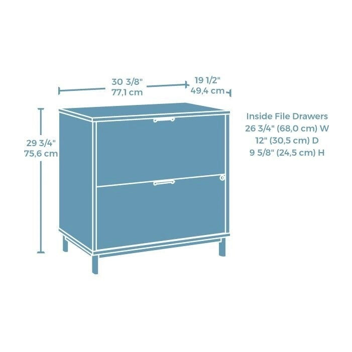 2-Drawer Lateral File Cabinet - Fully Assembled