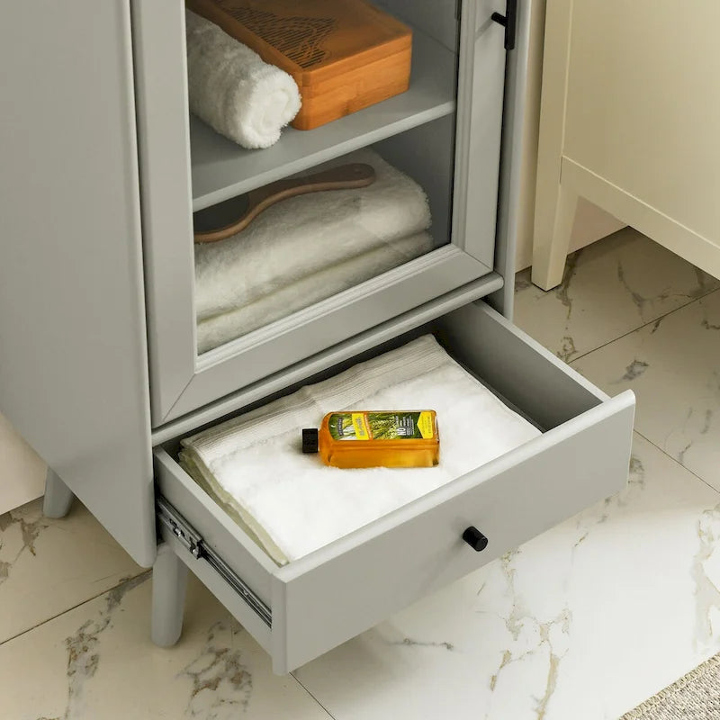 Modern Freestanding Bathroom Storage Cabinet with Drawer