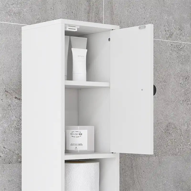 Tall Narrow Bathroom Storage Cabinet with Adjustable Shelves