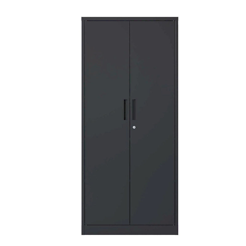71" Tall Metal Storage Cabinet with Lock, 2 Doors & 3 Adjustable Shelves